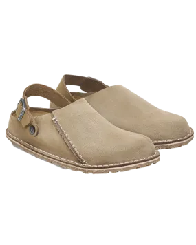 Lutry Premium Suede Sandals in Gray Taupe