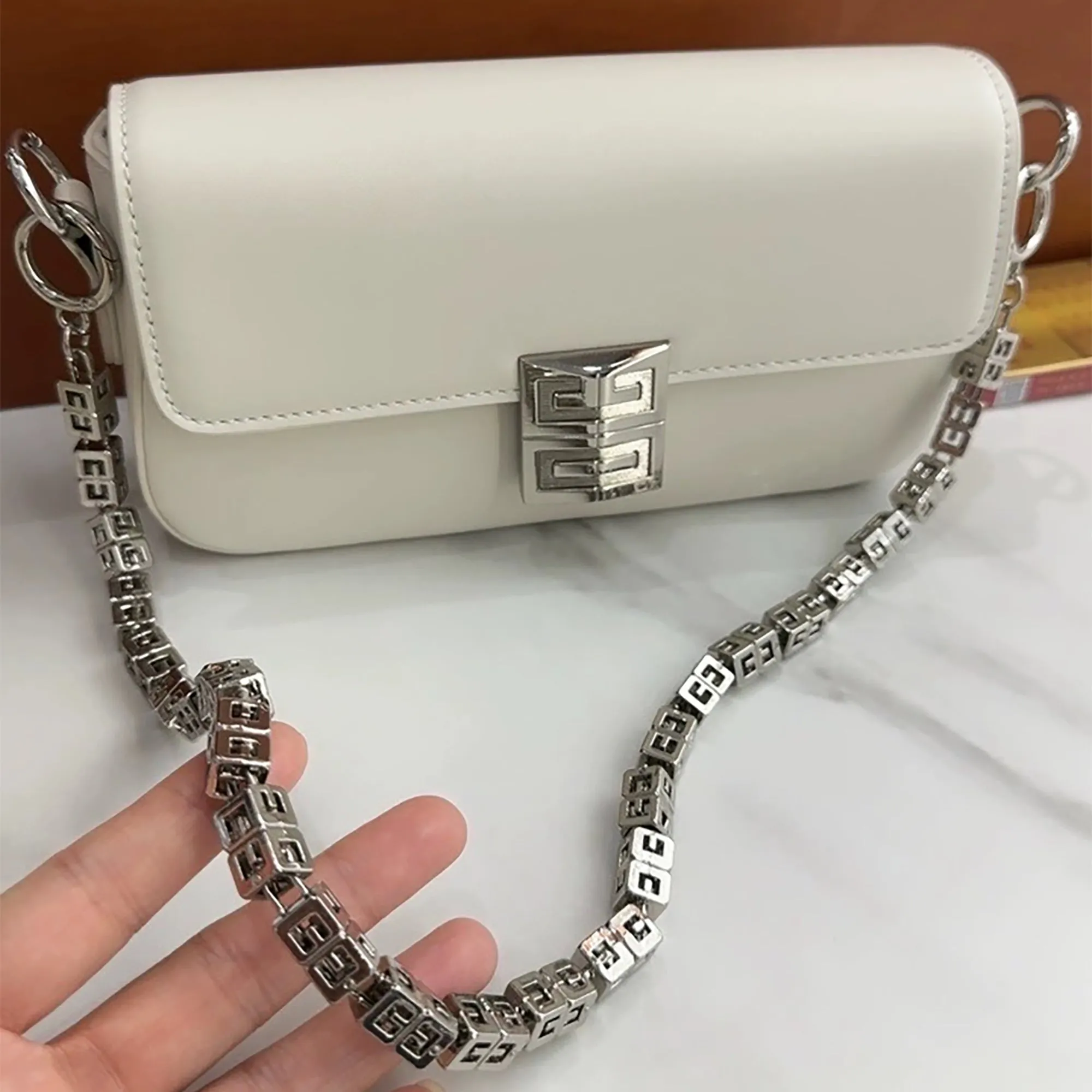 Luxury Chain Shoulder Strap for Handbags – Adjustable Replacement Strap for Crossbody & Shoulder Bags
