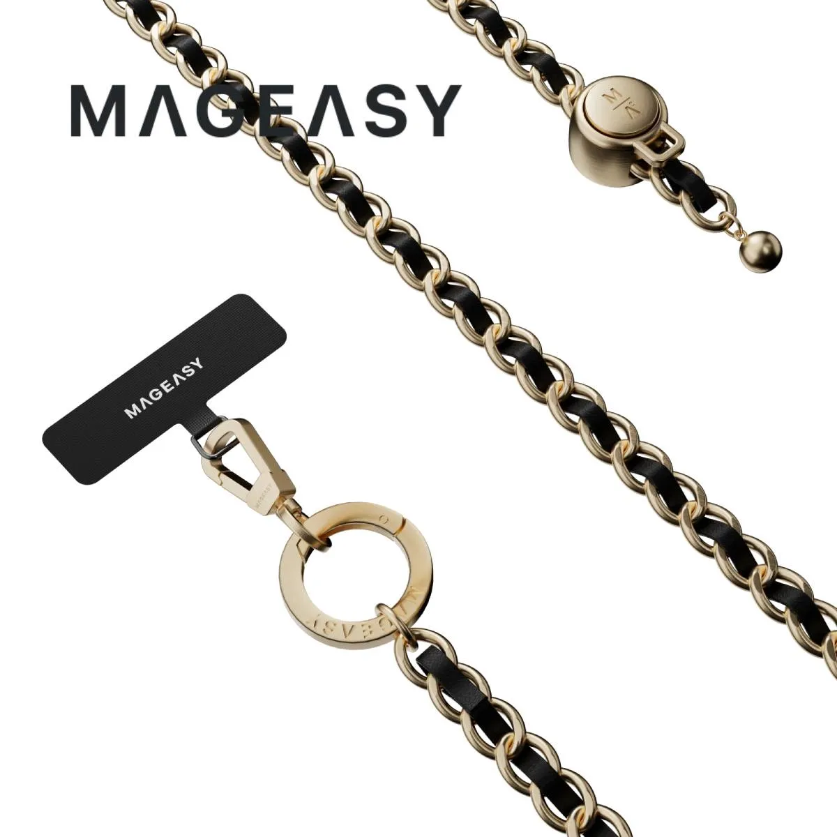 MagEasy Leather Chain Strap - Classic   Strap Card