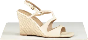 Mint Velvet Cream Pip Espadrille Wedges UK 7