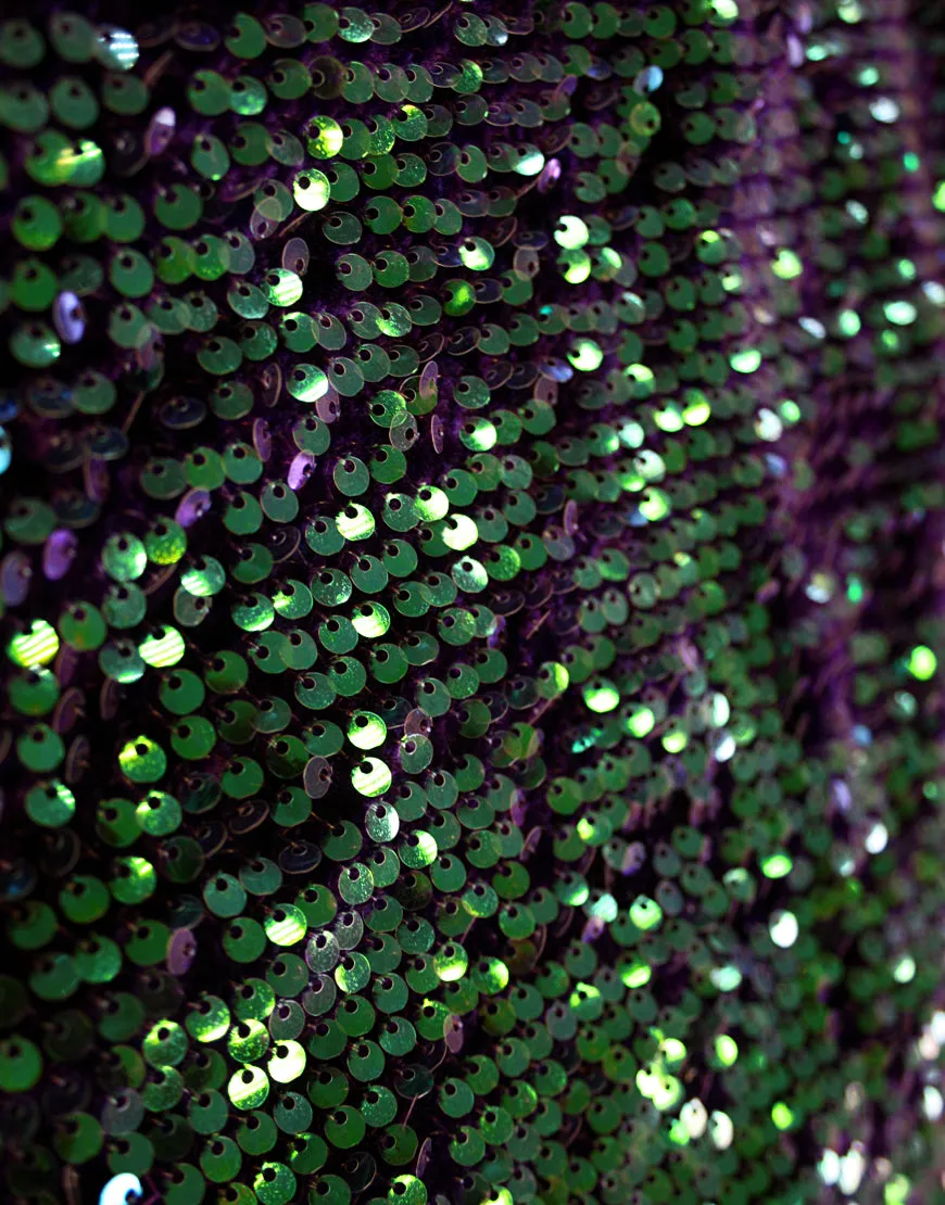 MOTEL DELUXE Gabby Sequin Dress in Iridescent Purple