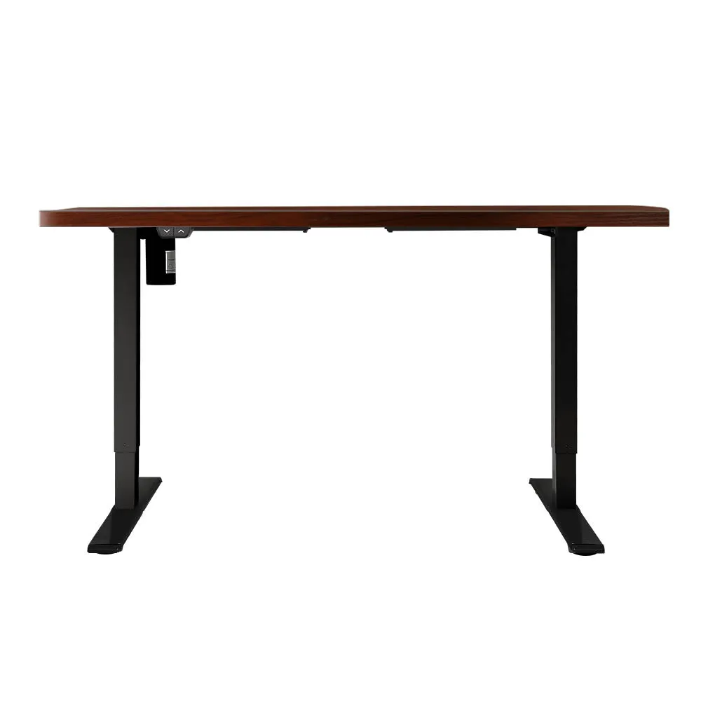 Motorised Adjustable Standing Desk Walnut 140CM - Artiss