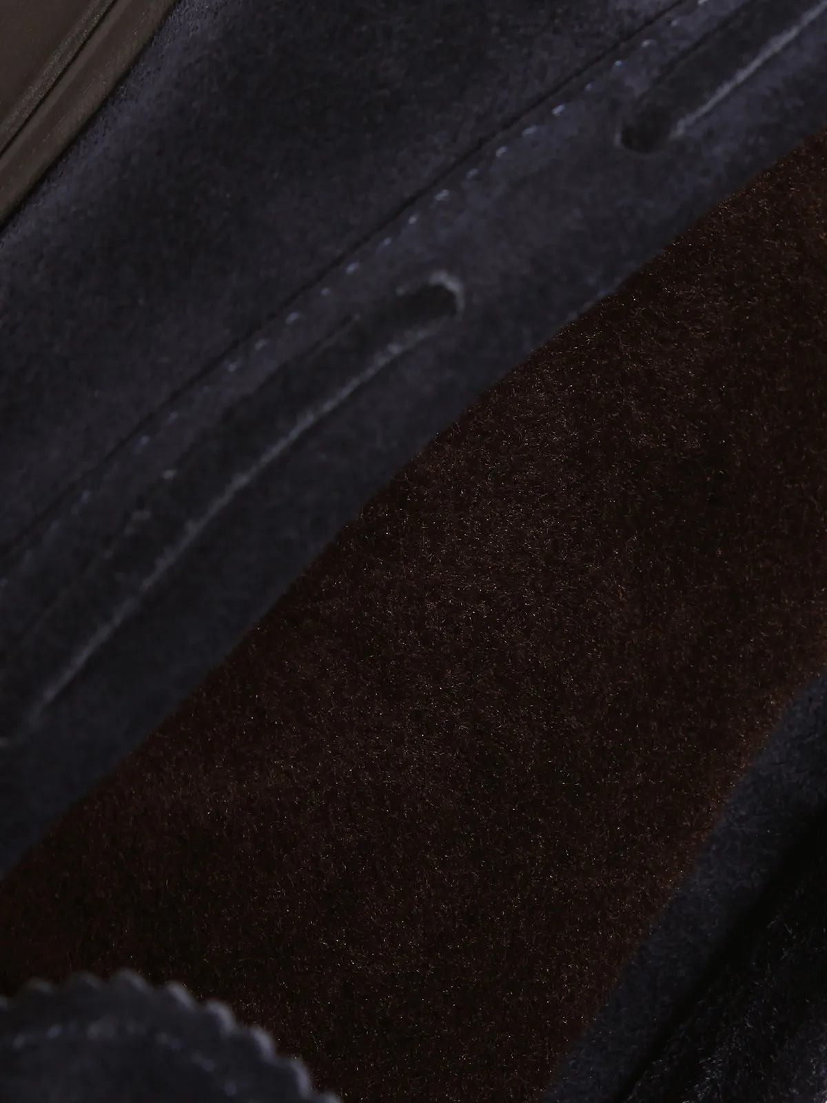 Navy Yacht Loafer with Lamb Shearling Footbed