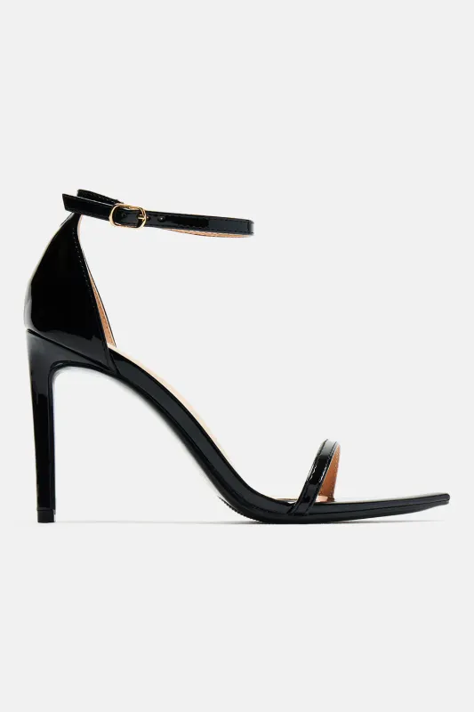 One Band Ankle Strap Patent Pu
