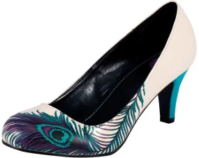 Peacock feather anti-pop heel