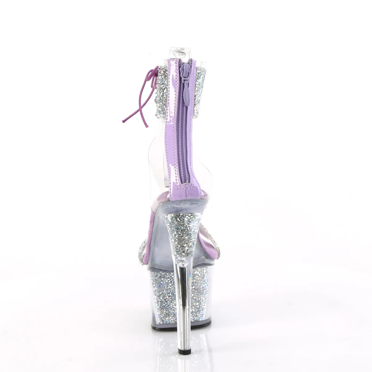 Pleaser Sky-327RSI-Lavender/Silver-Size 7-Clearance