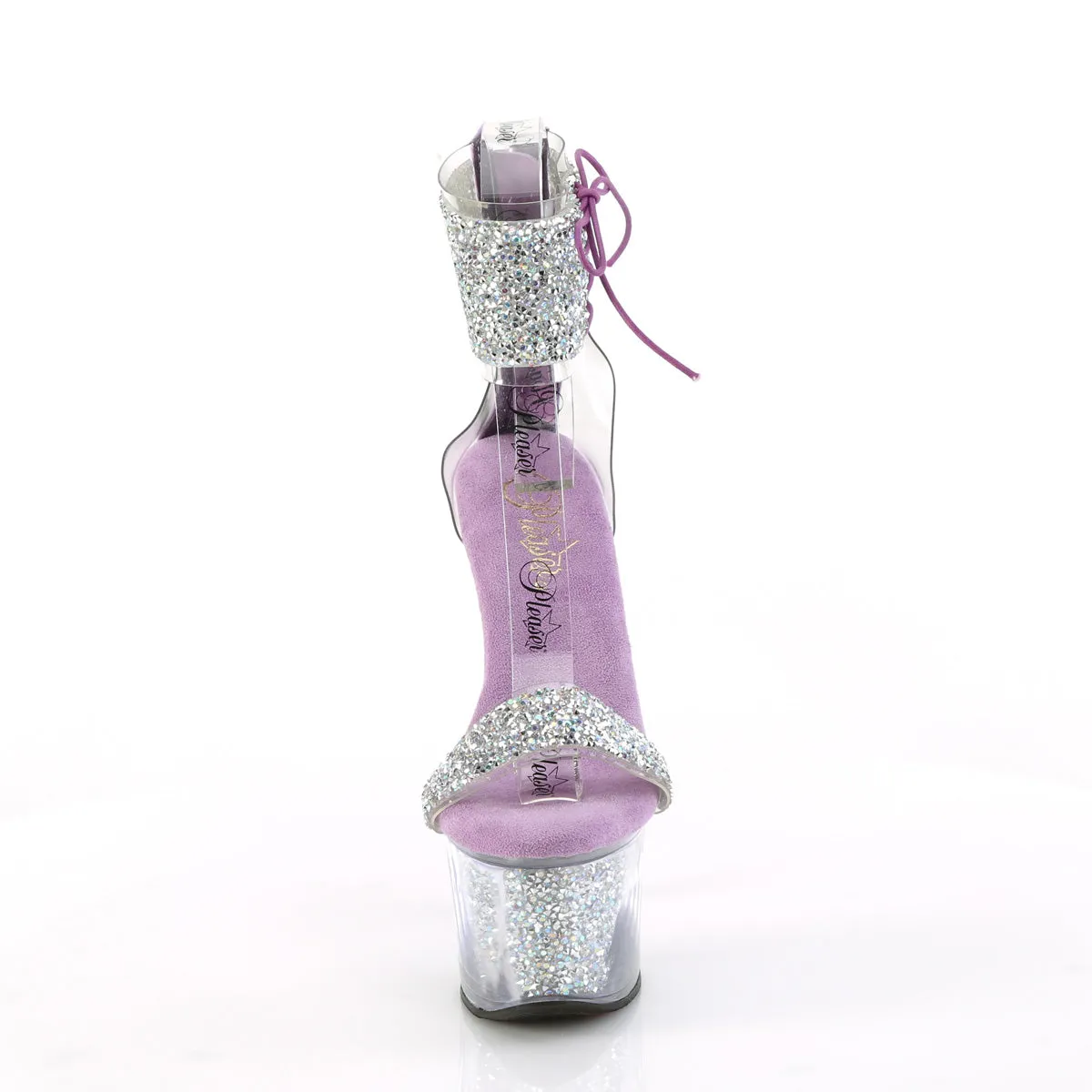 Pleaser Sky-327RSI-Lavender/Silver-Size 7-Clearance