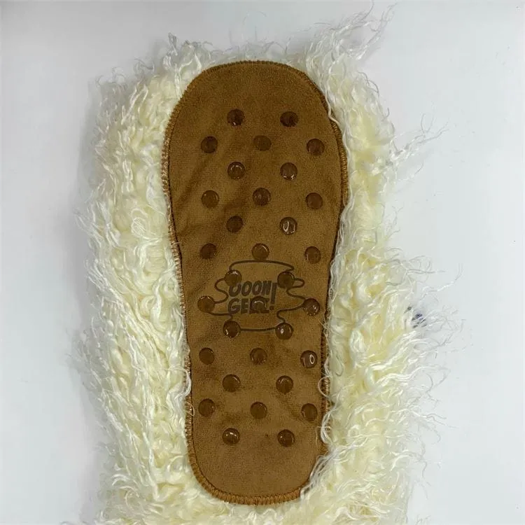 Plush Shaggy Llama Knee High Slipper Socks Beautiful, Cute, Luxurious! *