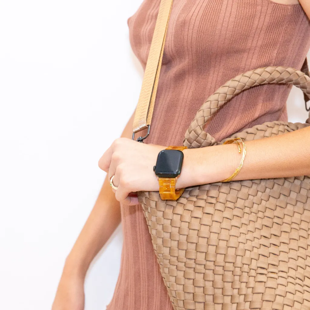 Rosetta Resin Watch Strap - Caramel - 38/40mm