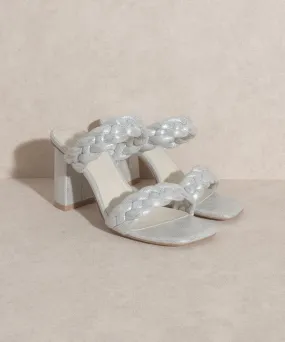 Savannah Metallic Heel Sandal