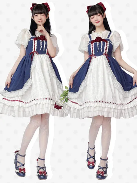 Shoes Heel Lace Elegant Original Lolita Mid