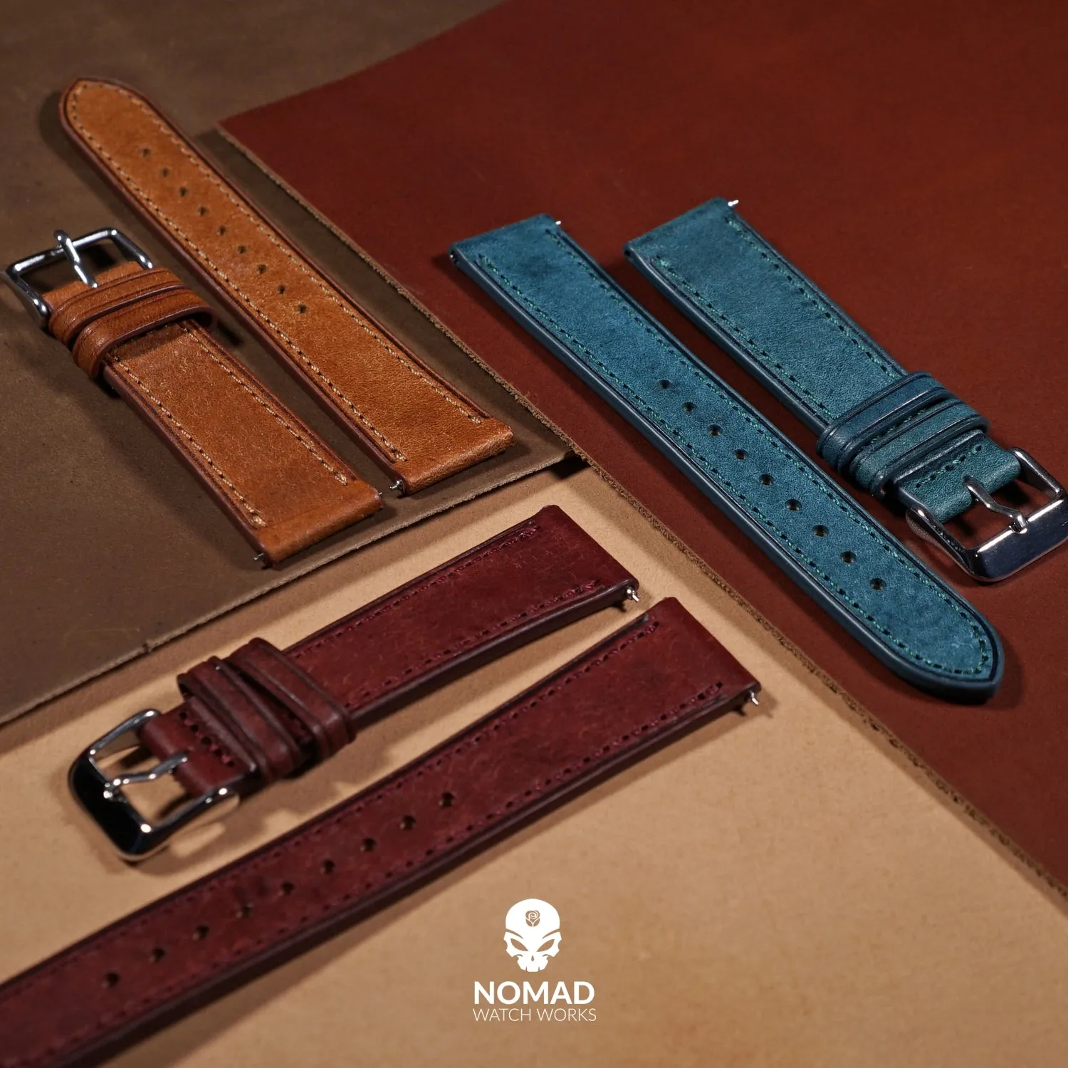 Signature Pueblo Leather Strap in Bordeaux