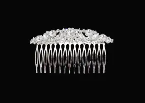 Silver Crystal Jewel Comb Hair Clip