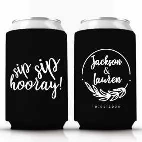 Sip Sip Hooray, Personalized Can Coolers (fl)