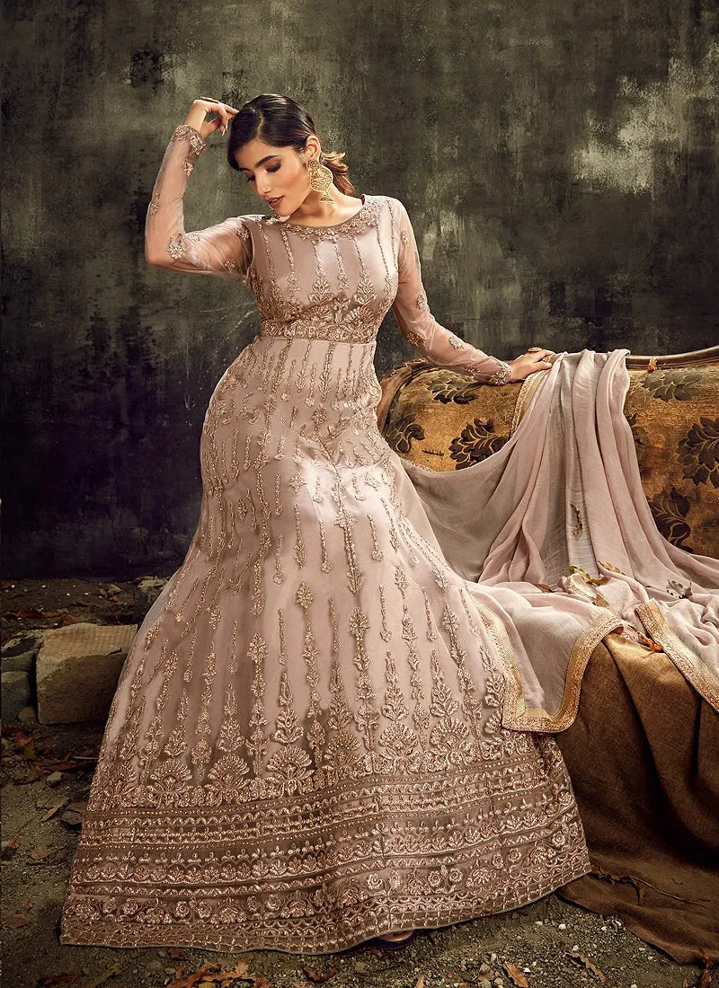 Sizzling Mauve Designer Floor Length Anarkali