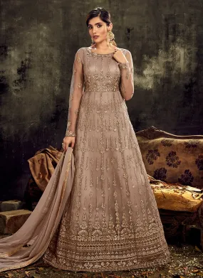 Sizzling Mauve Designer Floor Length Anarkali
