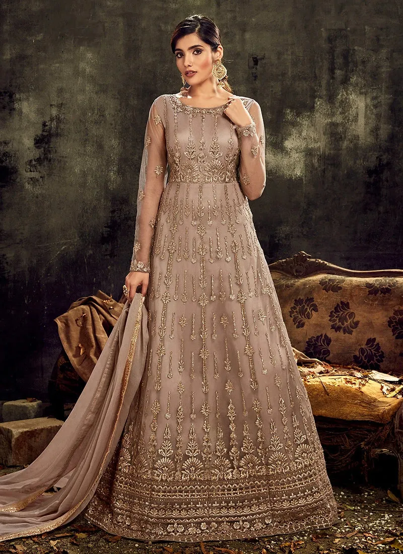 Sizzling Mauve Designer Floor Length Anarkali