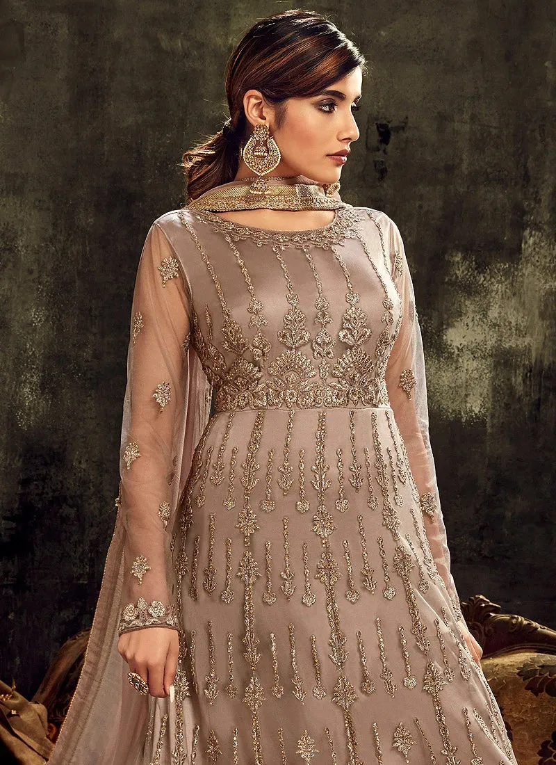 Sizzling Mauve Designer Floor Length Anarkali