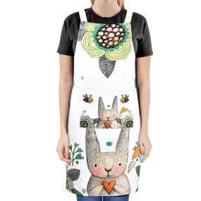 Sleeveless Strap Apron with Pocket (FABKUC ) Men and Women Cooking Kit Accessories (RABITBES)