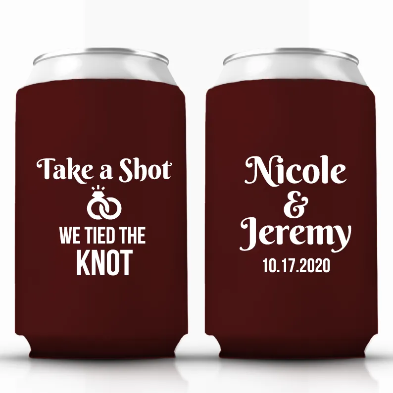 Take A Shot We Tied The Knot, Can Coolers (fj)