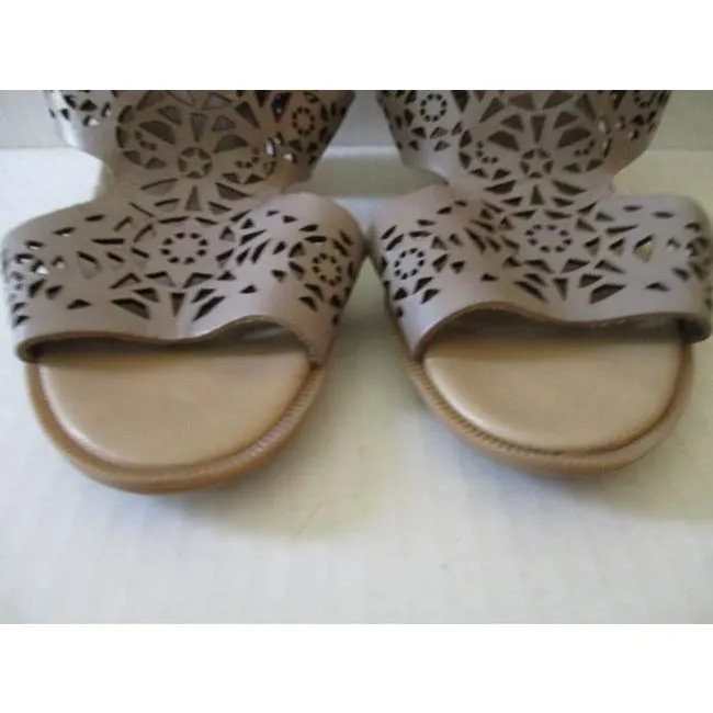 Taupe Cut Out Made In Italy Sandals Size Us
