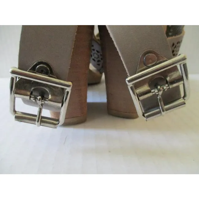 Taupe Cut Out Made In Italy Sandals Size Us