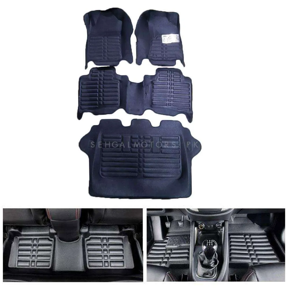 Toyota Fortuner 5D Custom Floor Mat 4 Pcs Black - Model 2016-2021