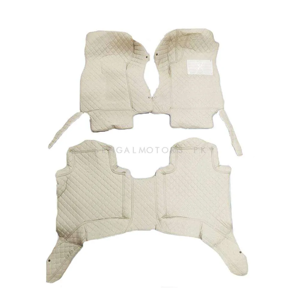 Toyota Hilux Revo/Rocco 7D Stitched Floor Mat Beige 3 Pcs