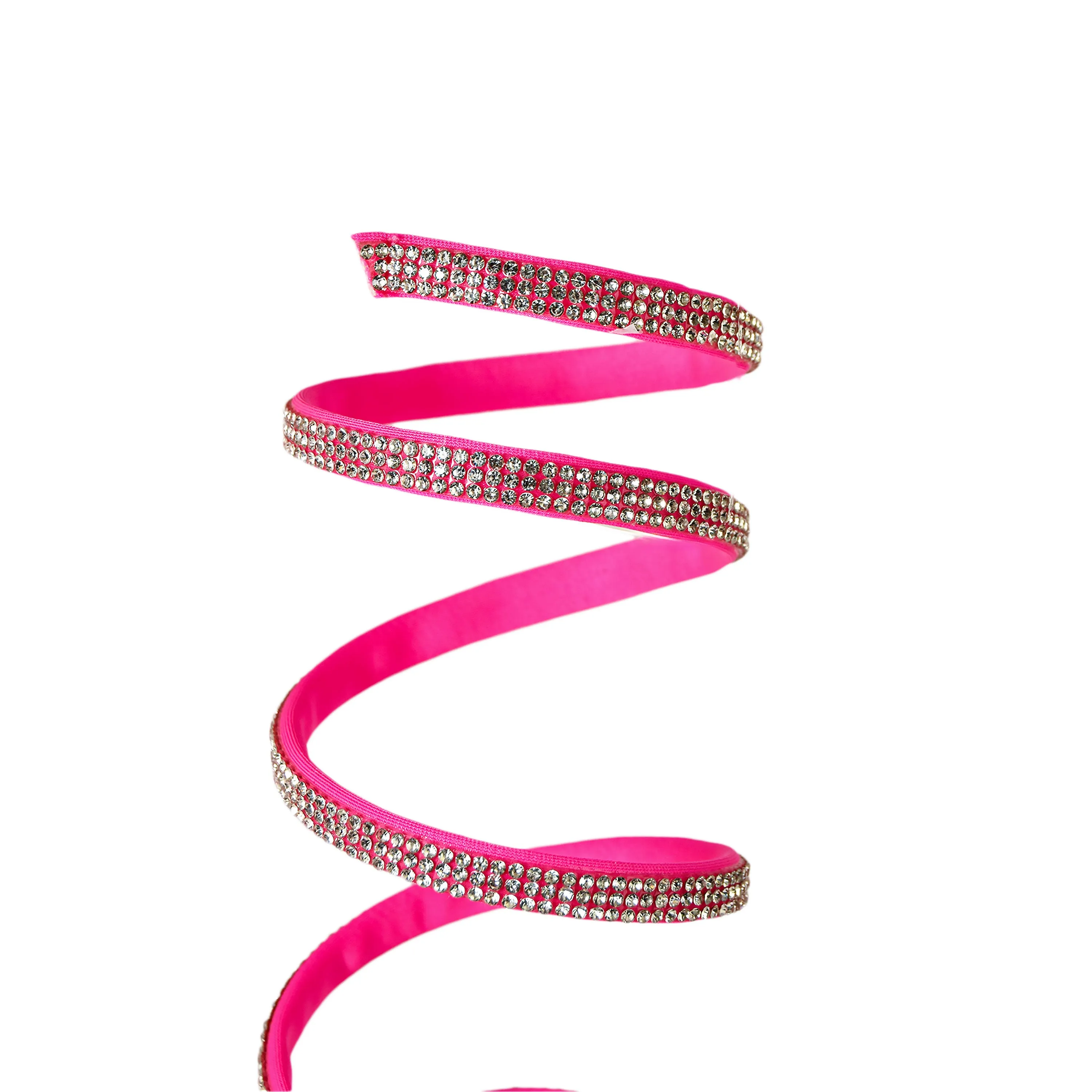 Wild Diva Women's Embelisshed Rhinestone Coil Wrap Around Spiral Ankle Strap Platform Chunky Block Heels