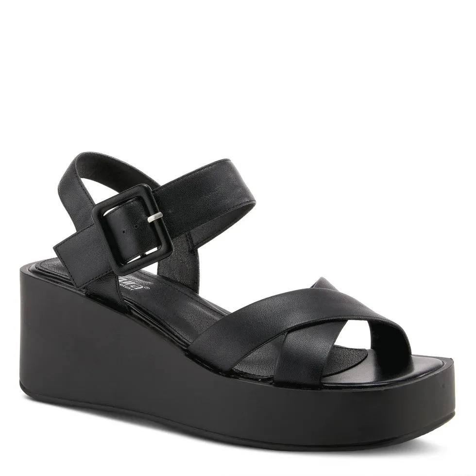 Women's Spring Step | Sweetjane Quarter Strap Sandals by Azura | Black