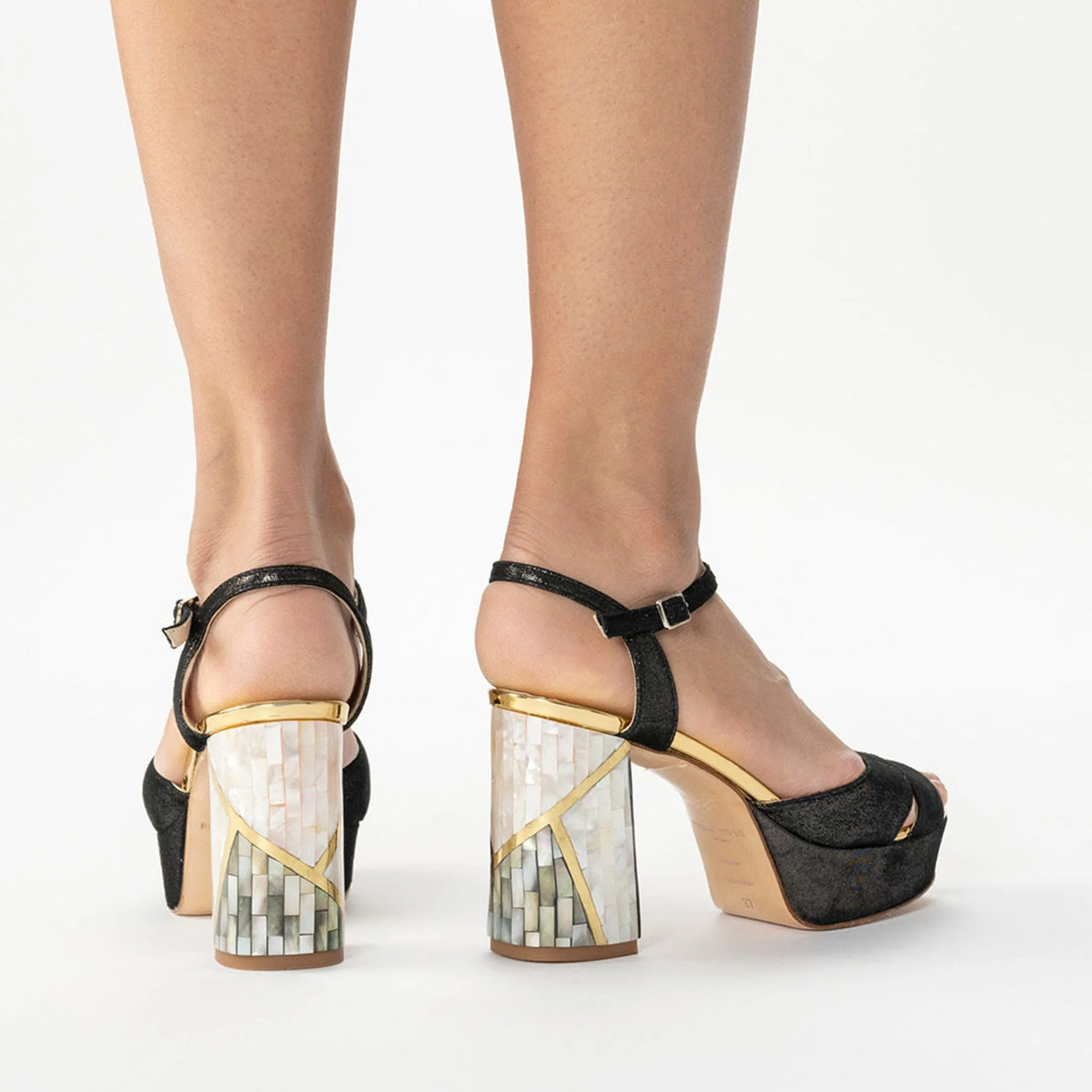 Zahra Noir - Pearl Heel