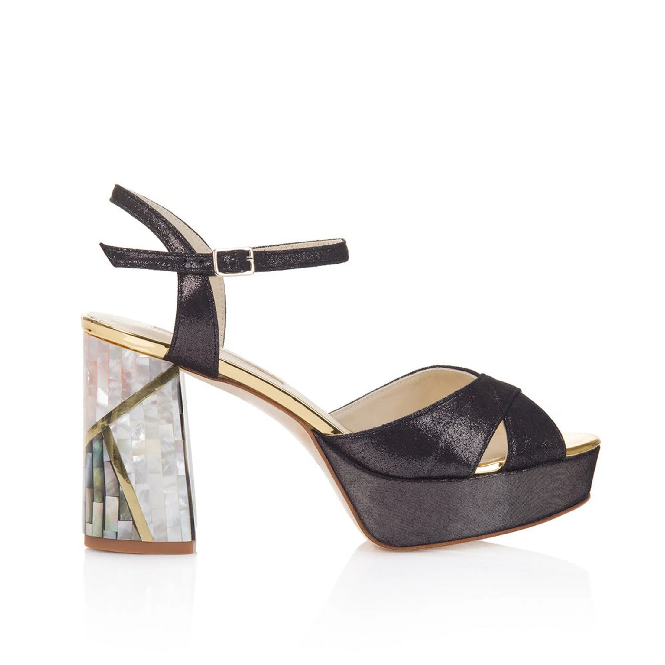 Zahra Noir - Pearl Heel