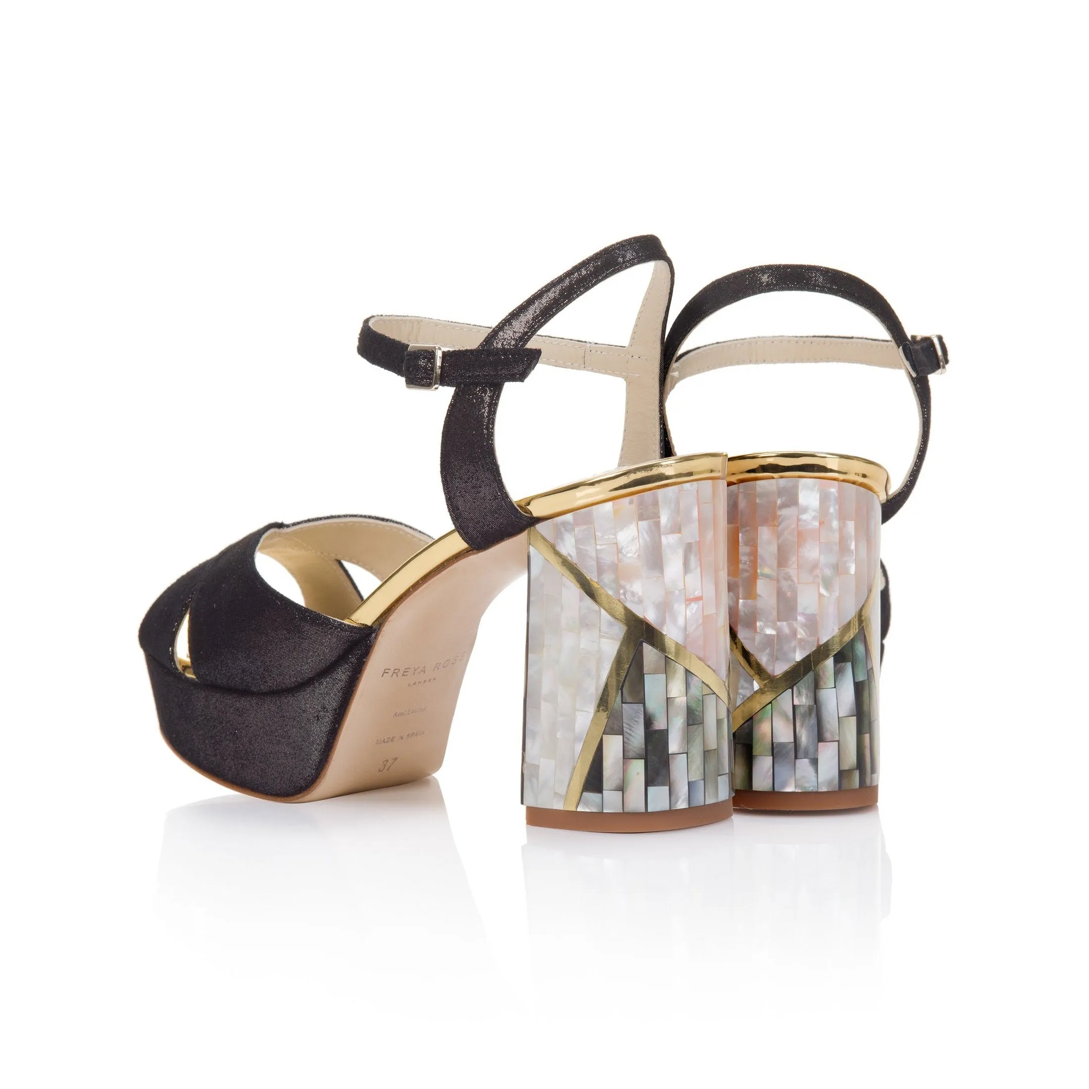 Zahra Noir - Pearl Heel