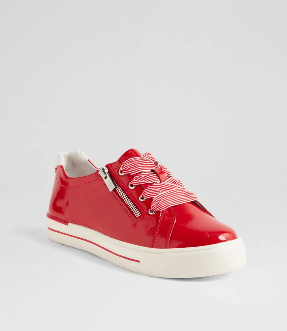 ZIERA AUDRY RED WHITE PATENT