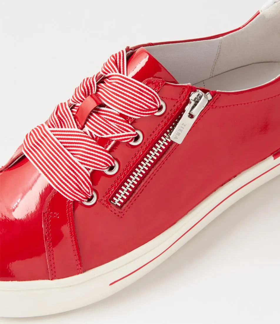 ZIERA AUDRY RED WHITE PATENT